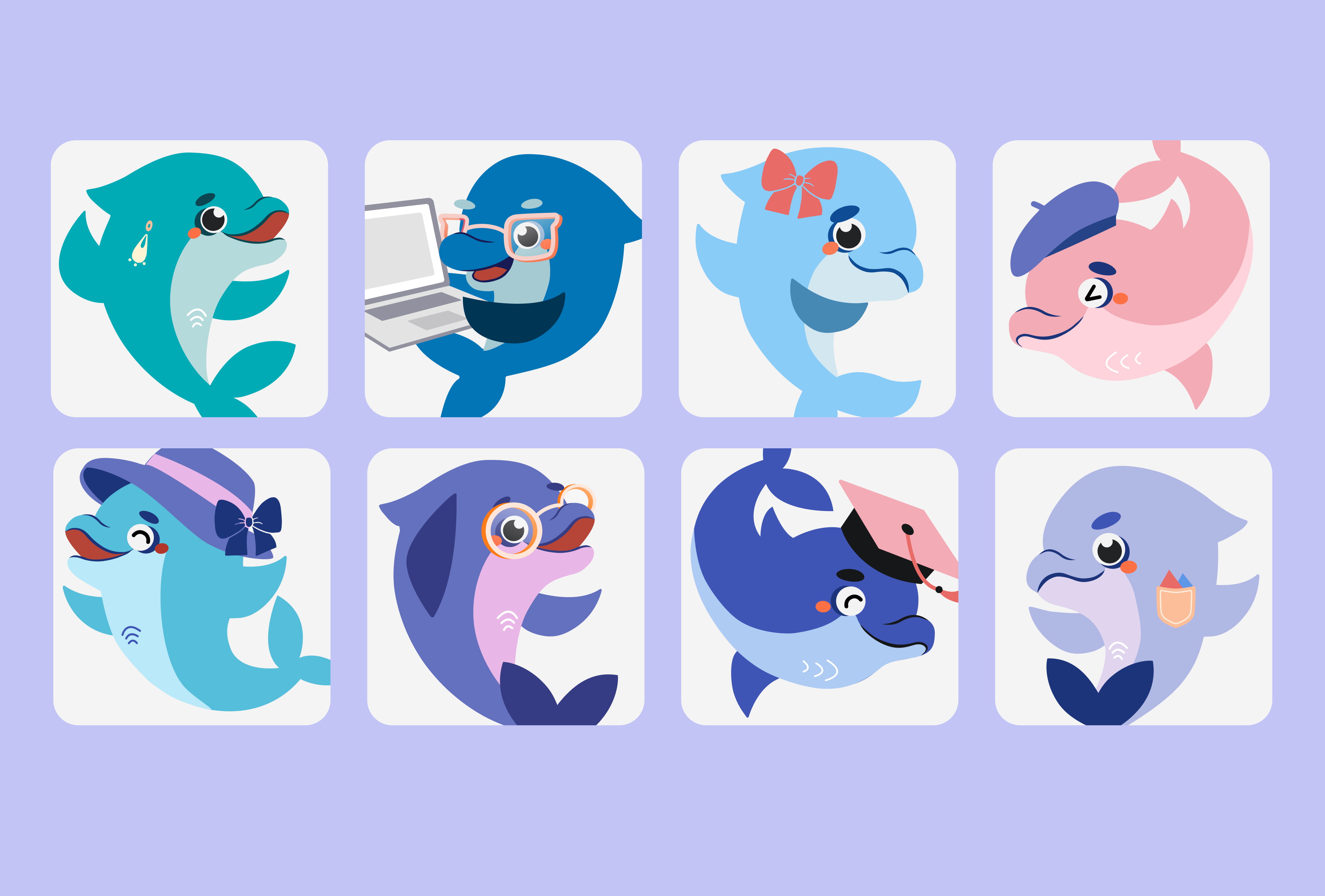 Dolphi mascot exploration, early