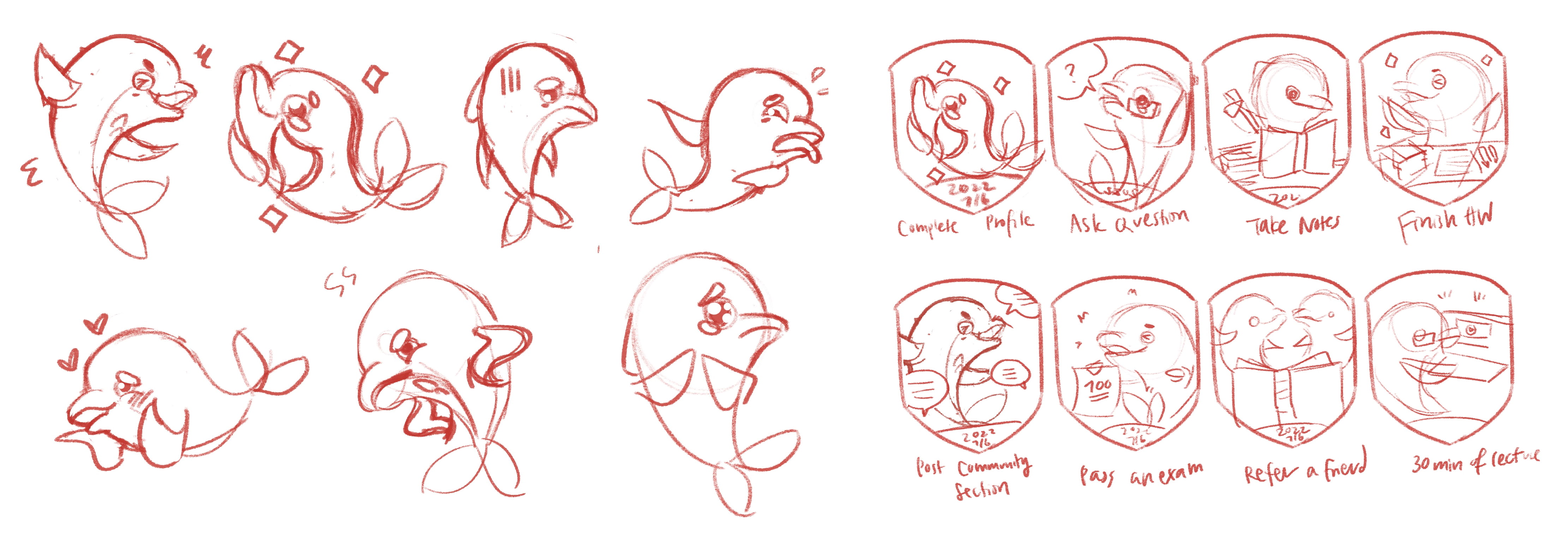 Dolphi achievement badges, final vectors