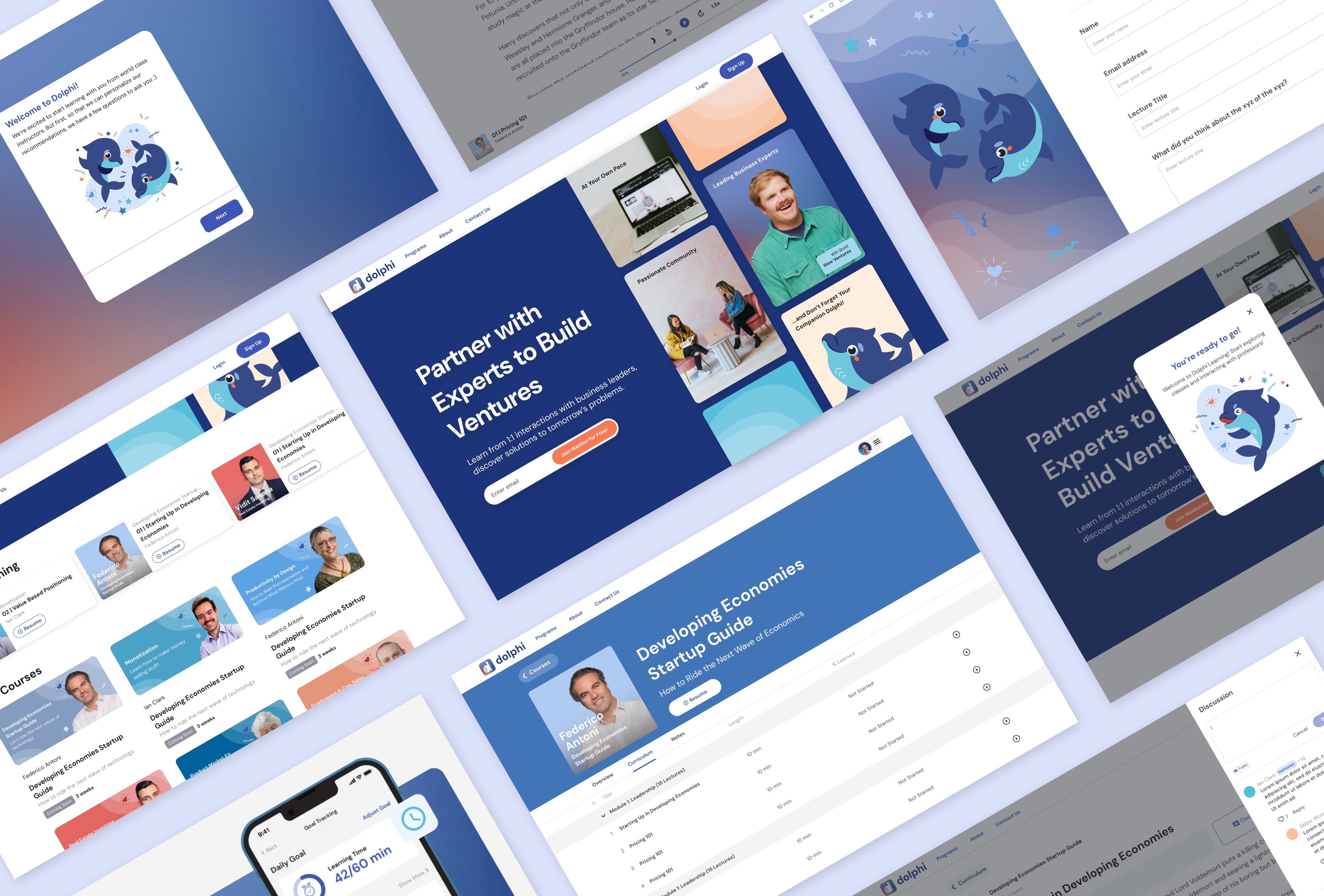 Dolphi identity scaled across web and desktop