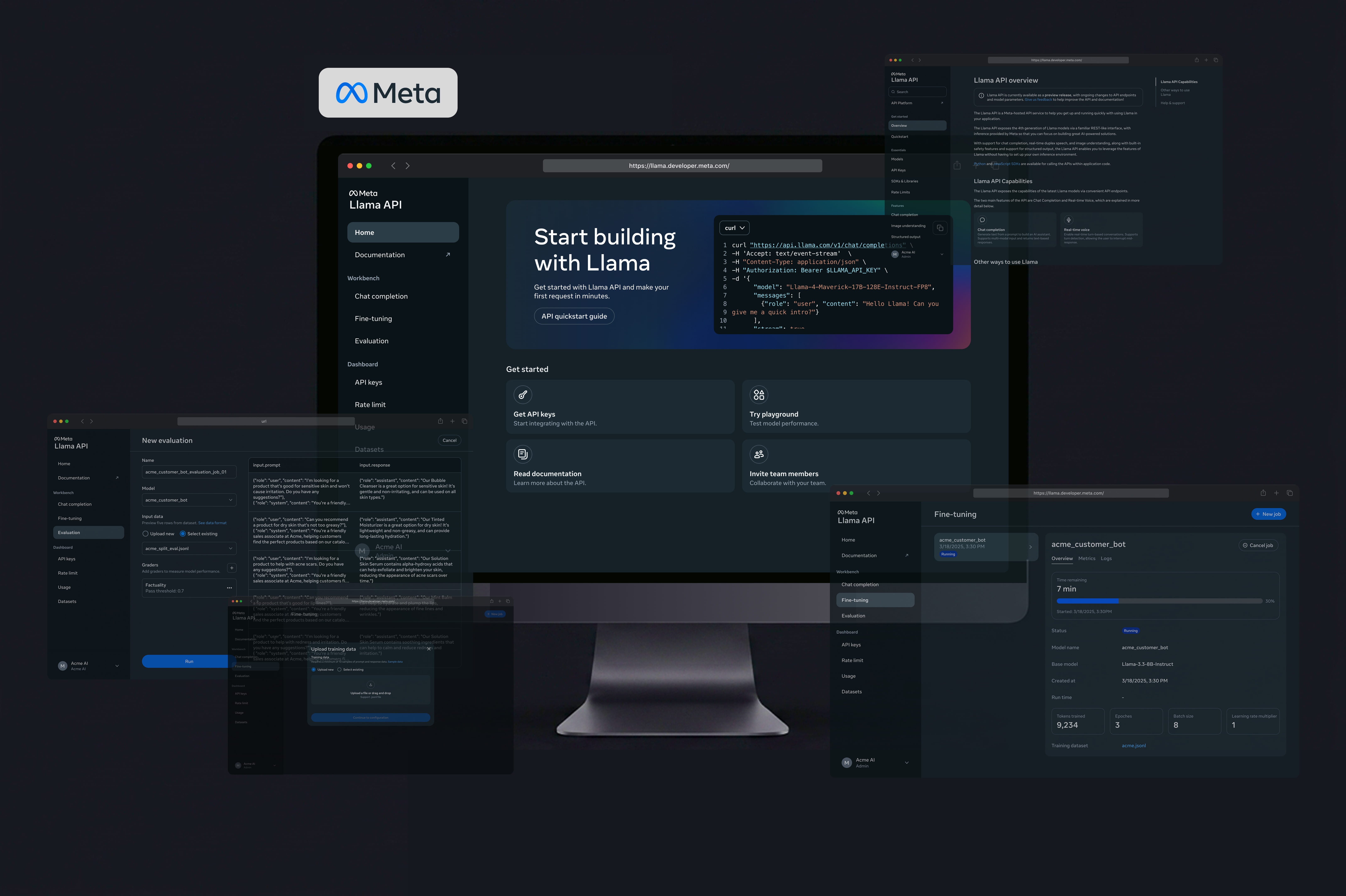 Llama API platform overview