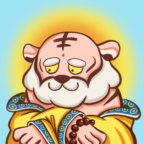 Buddha Tygr NFT design