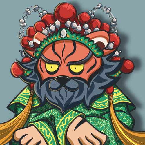 Chinese Opera Tygr NFT design